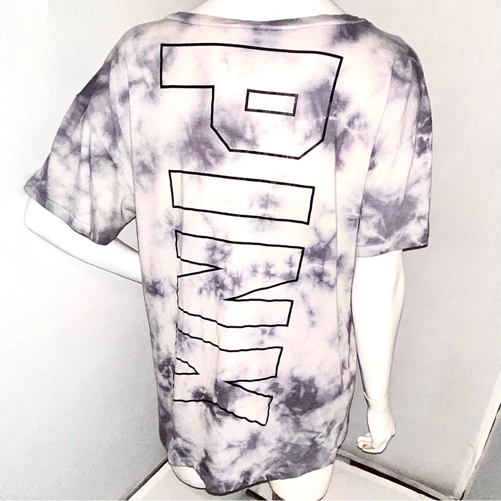 PINK Victoria's Secret Purple Tie-Dye V-Neck Tee